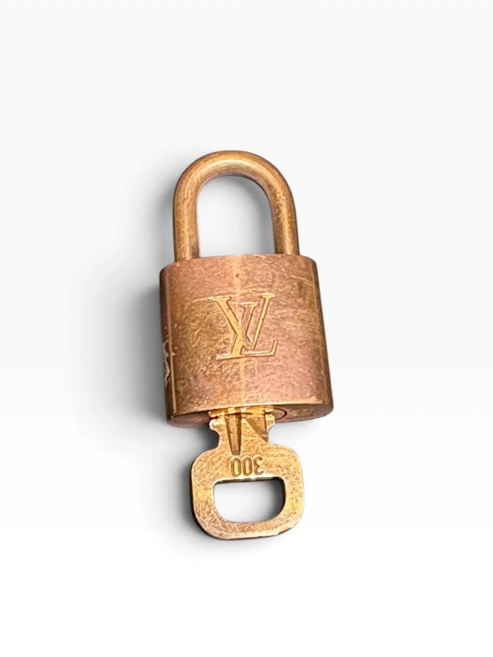 Louis Vuitton Brass Padlock & Key #300 Gold Hardware